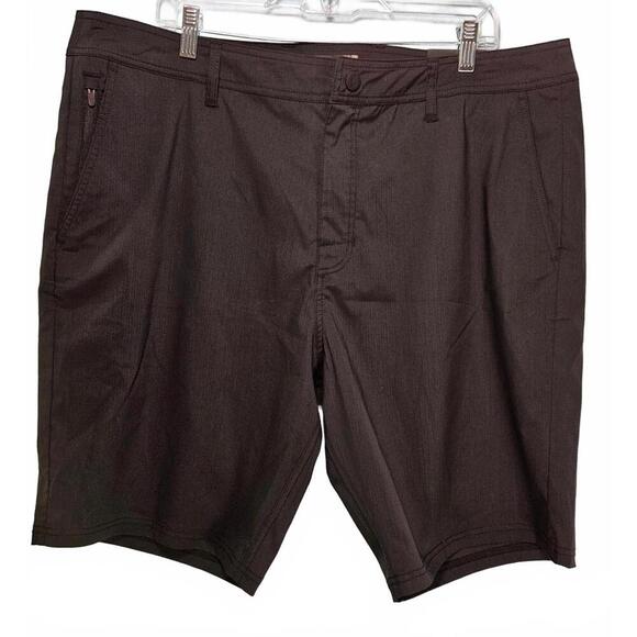 LinkSoul Men's Black Chino Shorts Dark Gray Size 38/10 NWT Flaw - Picture 1 of 11